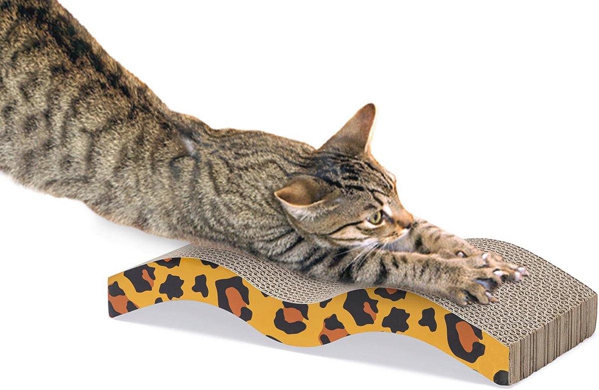 Kartonnen Krabplank met Safari-look voor Katten – 40 x 19 x 4 cm
