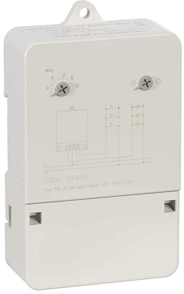 Tijdschakelaar voor traplicht Rex600Plus 230 V 50/60 Hz - extreem stil - opbouwmontage - 049783 - wit