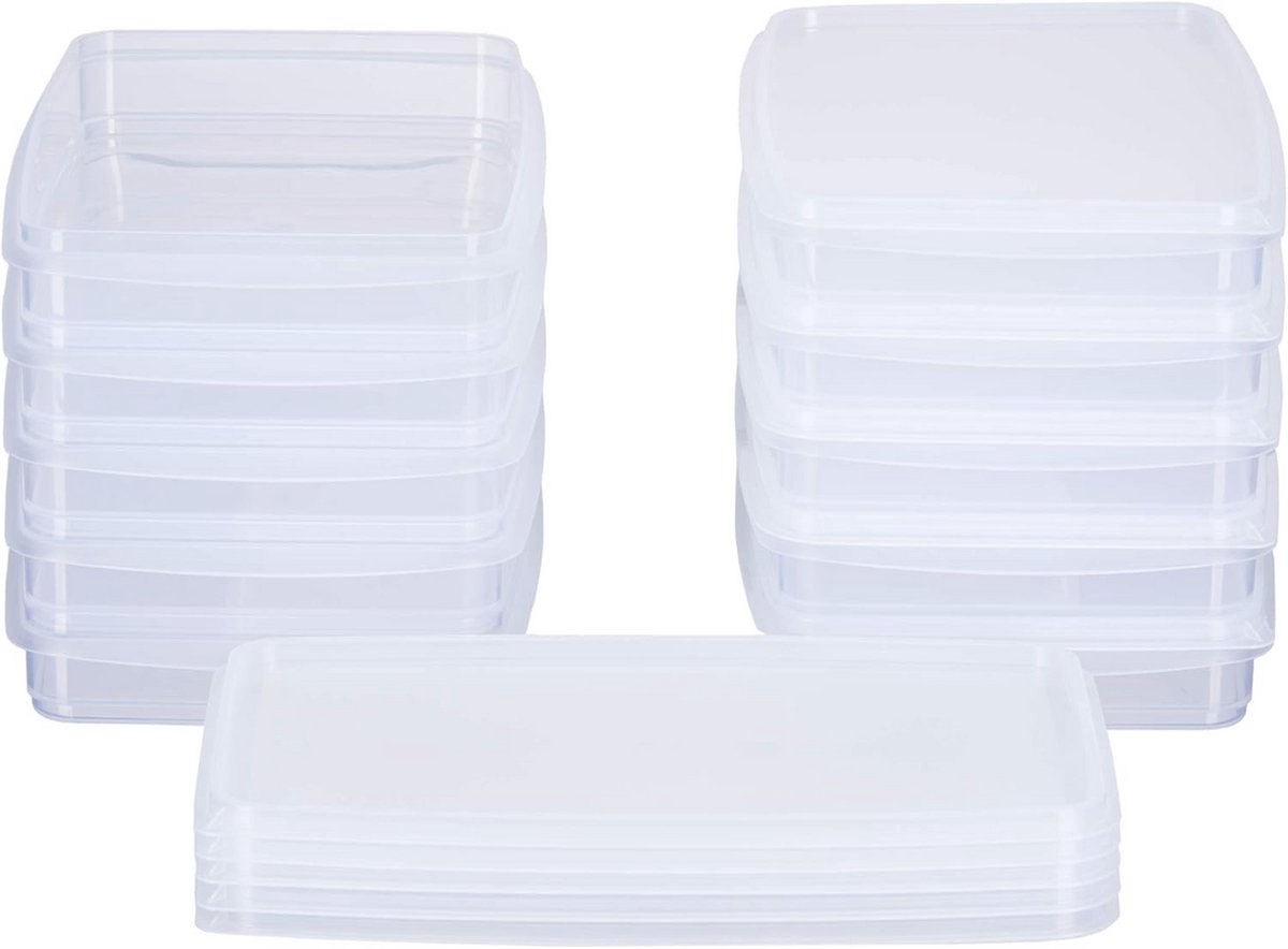 Opbergdozen voor levensmiddelen - Transparante stapelbare vershouddozen 0.5L (10 stuks)