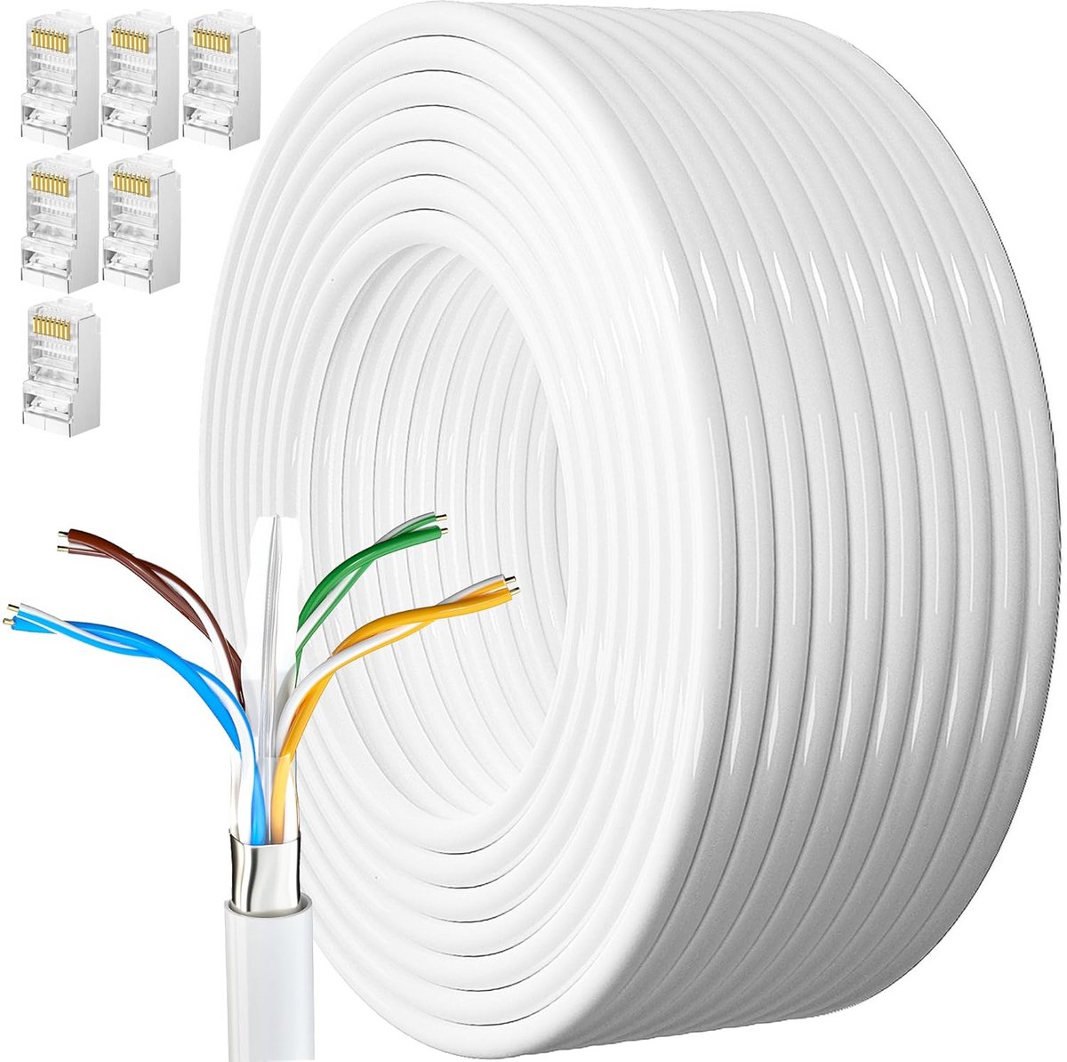 Extra Lange Afgeschermde Netwerkkabel 30 Meter Buiten Gebruik FTP Cat 6