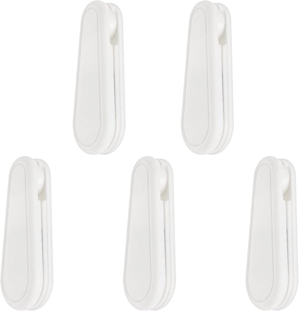 Allecta - Set van 5 handgrepen voor verticale jaloezieën - Wit plastic - 85 x 35 mm - Gordijnkoord gewichten:UIControlEventTouchUpInside 53 g