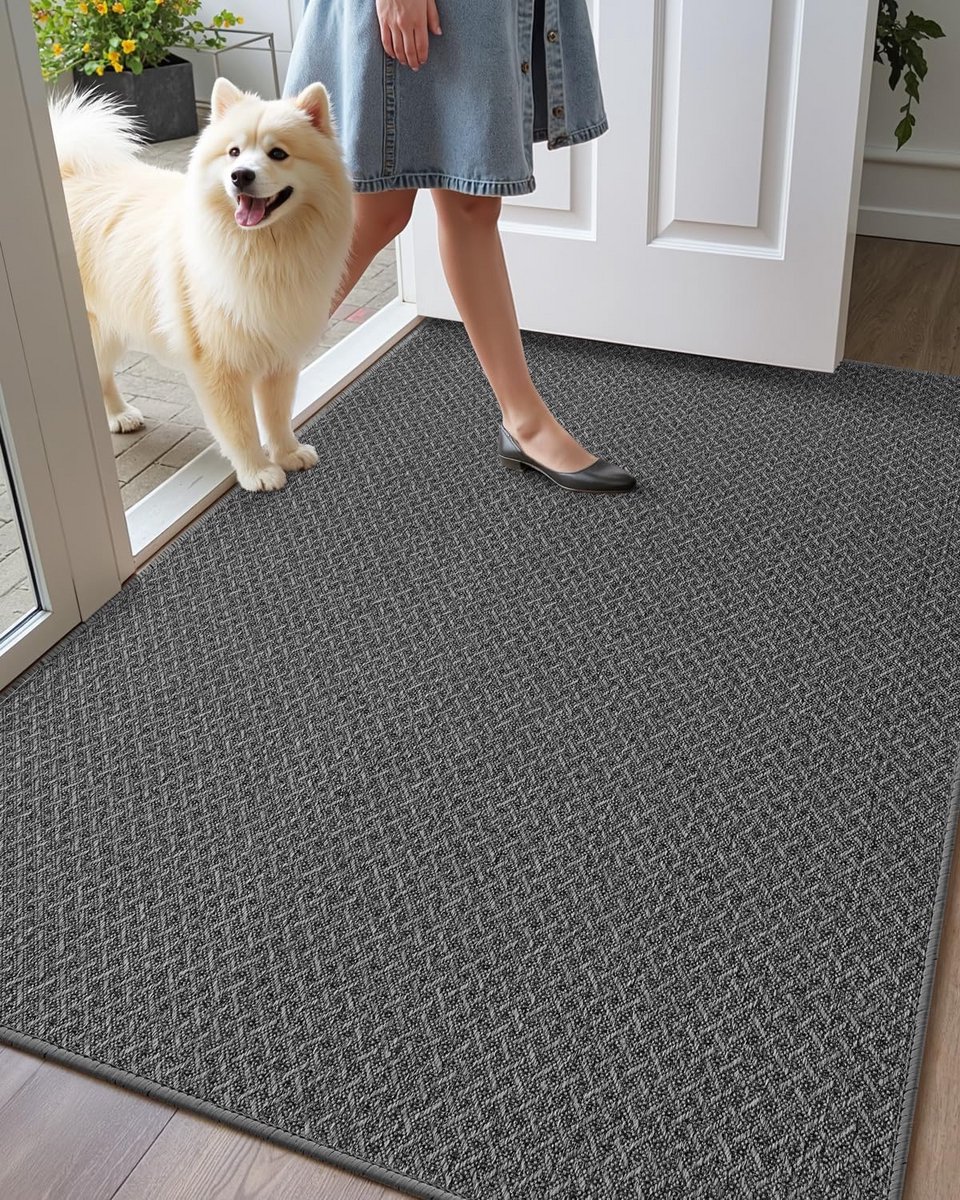 Binnendeurmat 61x92 cm - Antislip, Wasbaar en Absorberend Tapijt voor Entree - Laagprofiel