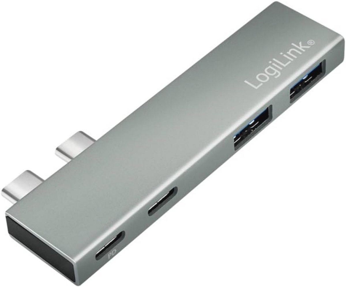 USB 3.2 Multifunctionele Hub met 4 Poorten en Power Delivery 100W - Zilver