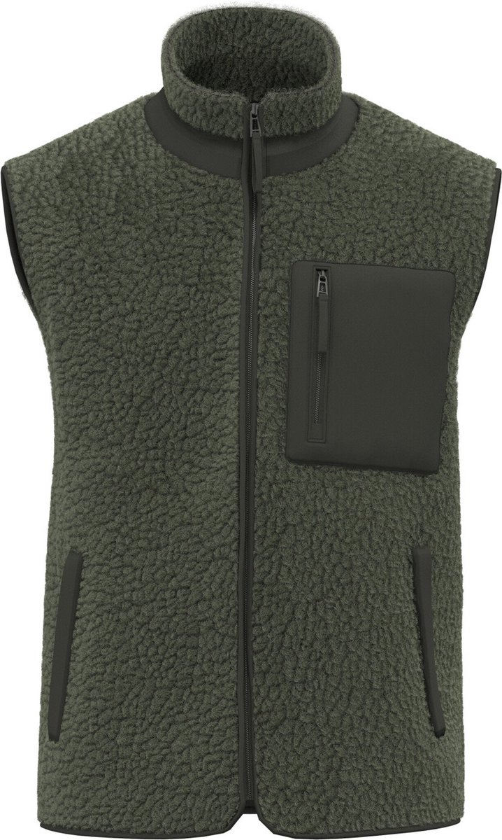 Native Spirit Ecologische uniseks bodywarmer van sherpa NS624 - Forest Khaki / Dark Forest Khaki - L