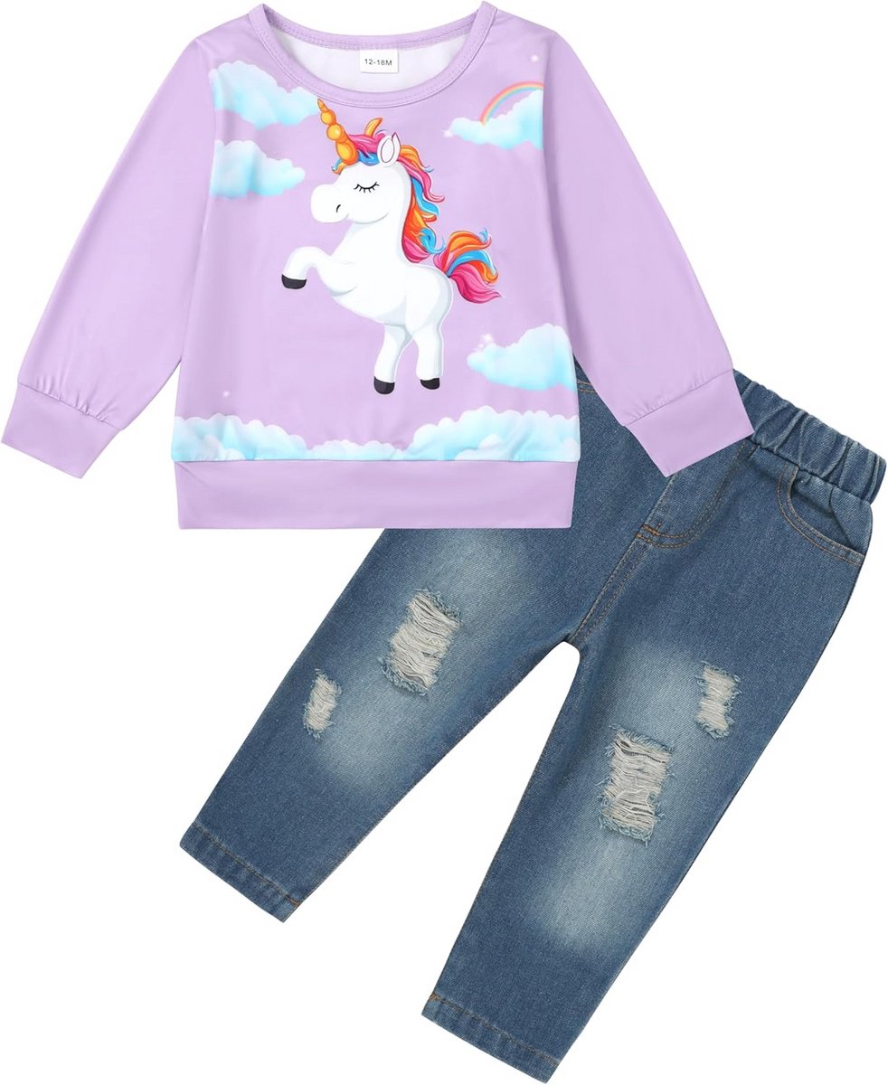Schattige Kleding Set voor Baby Meisjes | Romper en Bijpassende Broek + Accessoire