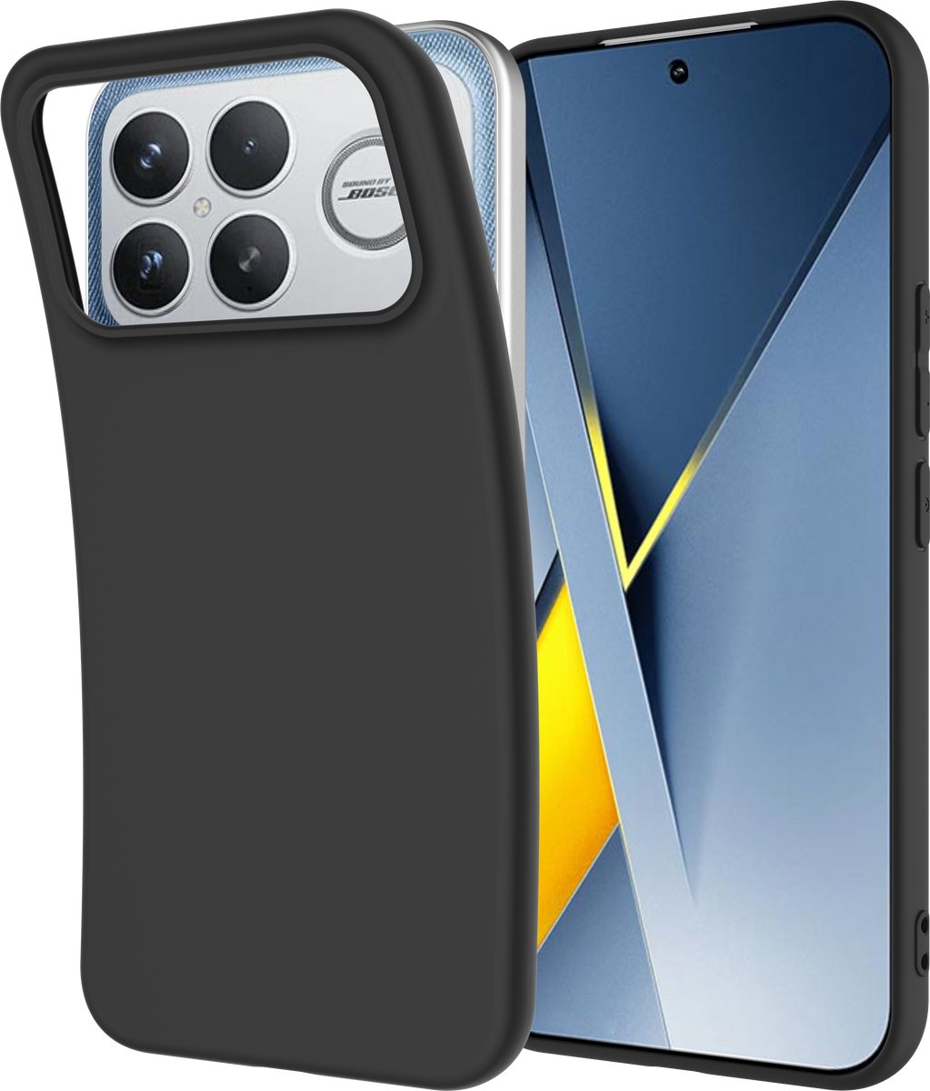 Cazy hoesje geschikt voor Xiaomi Poco F8 Ultra Hoesje Siliconen - Flexibele Case - Zwart