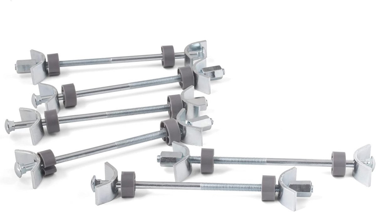 Werkbladverbinders 150 mm - Set van 6 - Meubelverbindingen voor Keuken en Werkplaats