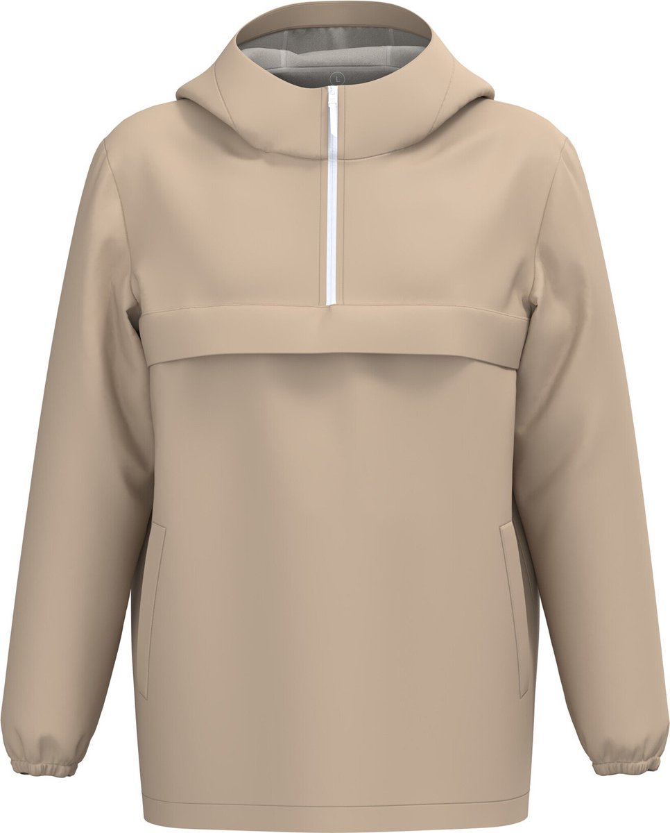 Native Spirit Ecologische waterdichte uniseks windbreaker met kwartrits NS616 Wet Sand