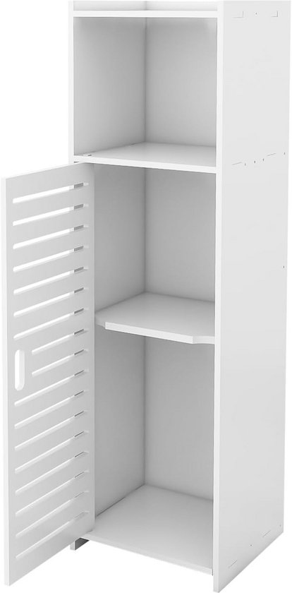 Yaheetech Meuble Salle de Bain sur roulettes, Porte Coulissant, Etagère