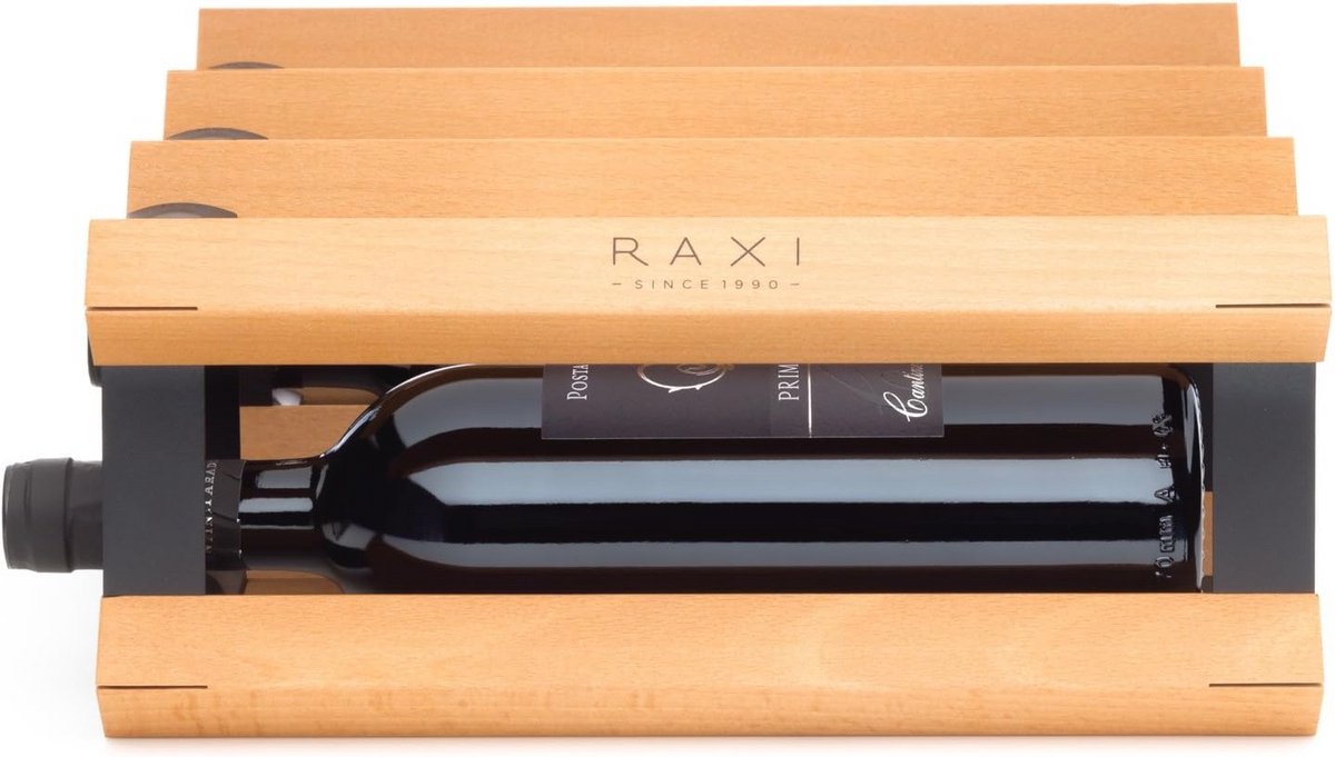 Houten Wijnrek voor 6 Flessen - Luxe Design en Functioneel