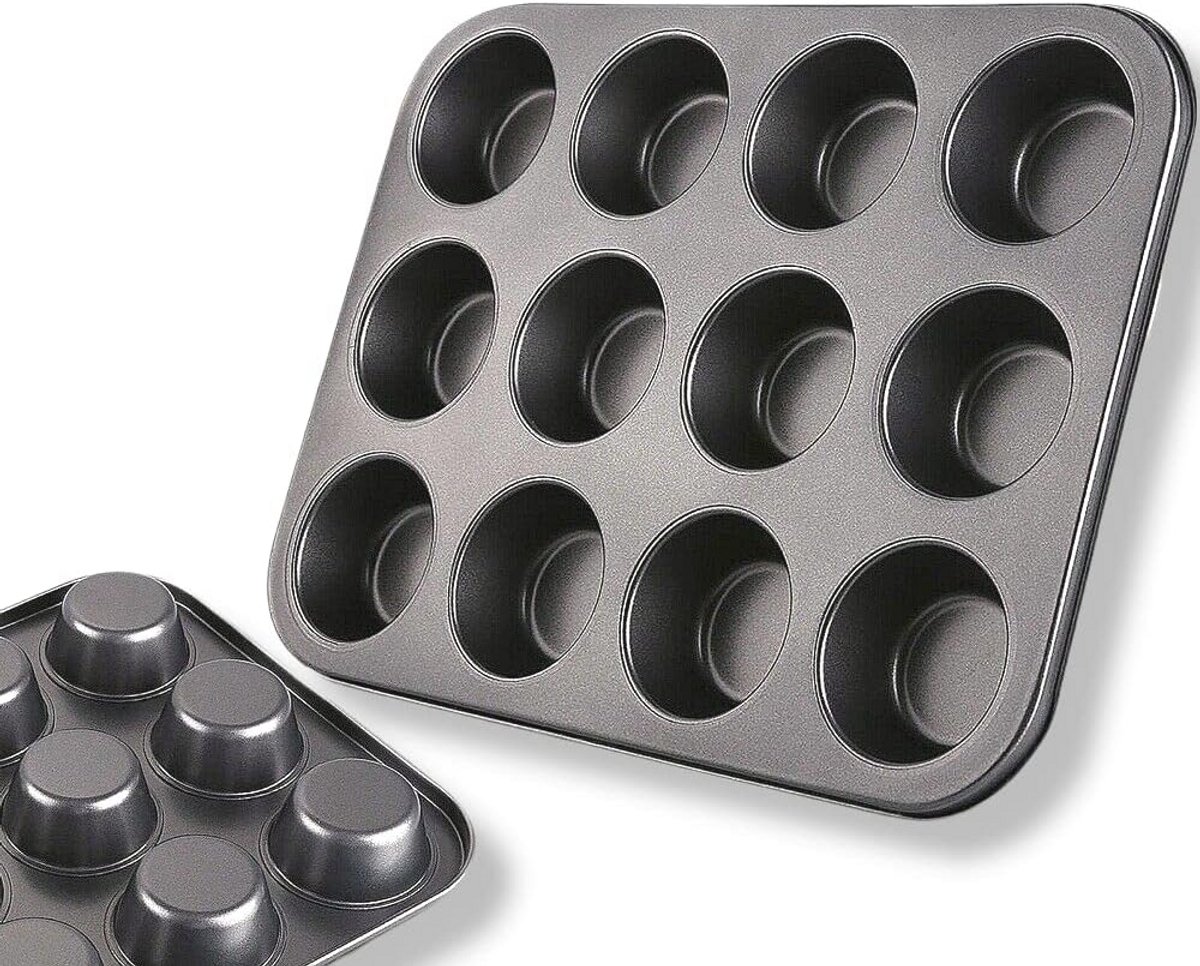 12 Cup Non Stick Bakvorm voor Muffins, Cupcakes en Brownies