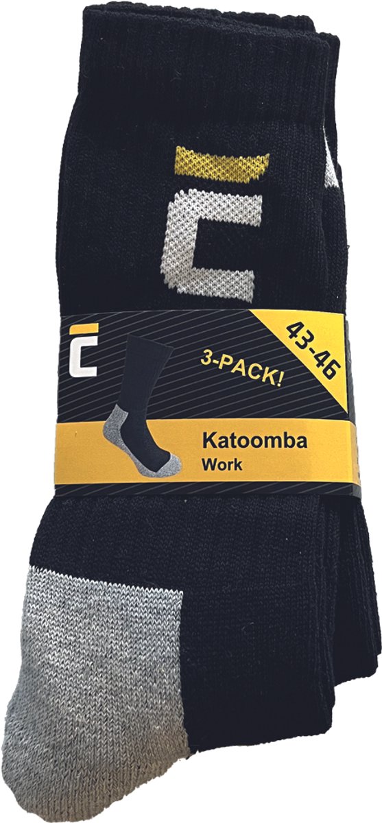 SafeWorker KATOOMBA (3 paar) werksokken 03160053 - Zwart - g.39-42