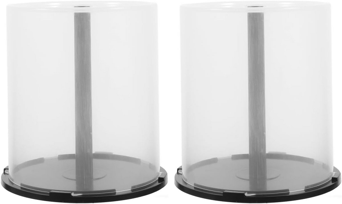 2 Stuks Lege CD-opbergcontainers - Duurzame en Praktische Opbergoplossing