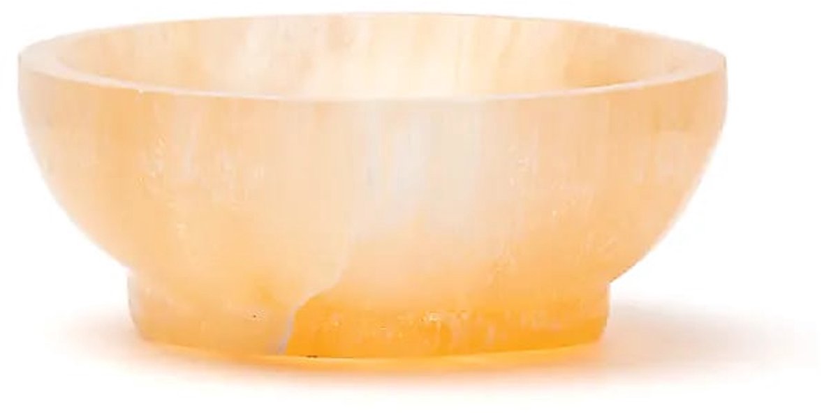 Seleniet schaal perzikkleurig rond – Ø10 cm x 4 cm