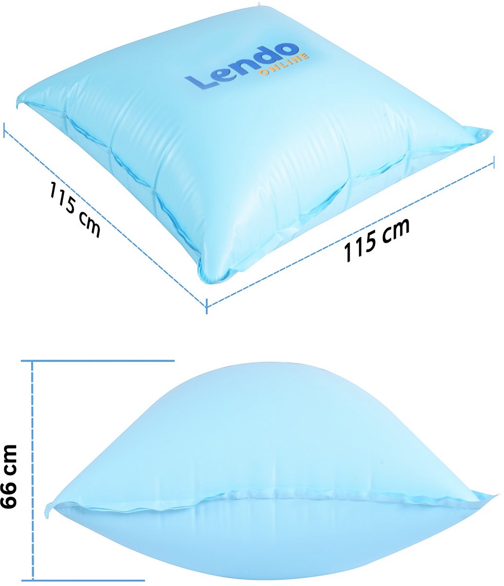 Lendo Online winterkussen voor zwembad afdekking zwembadkussen kussen voor zwembad luchtballon voor afdekzeil PVC 4 stuks Blauw
