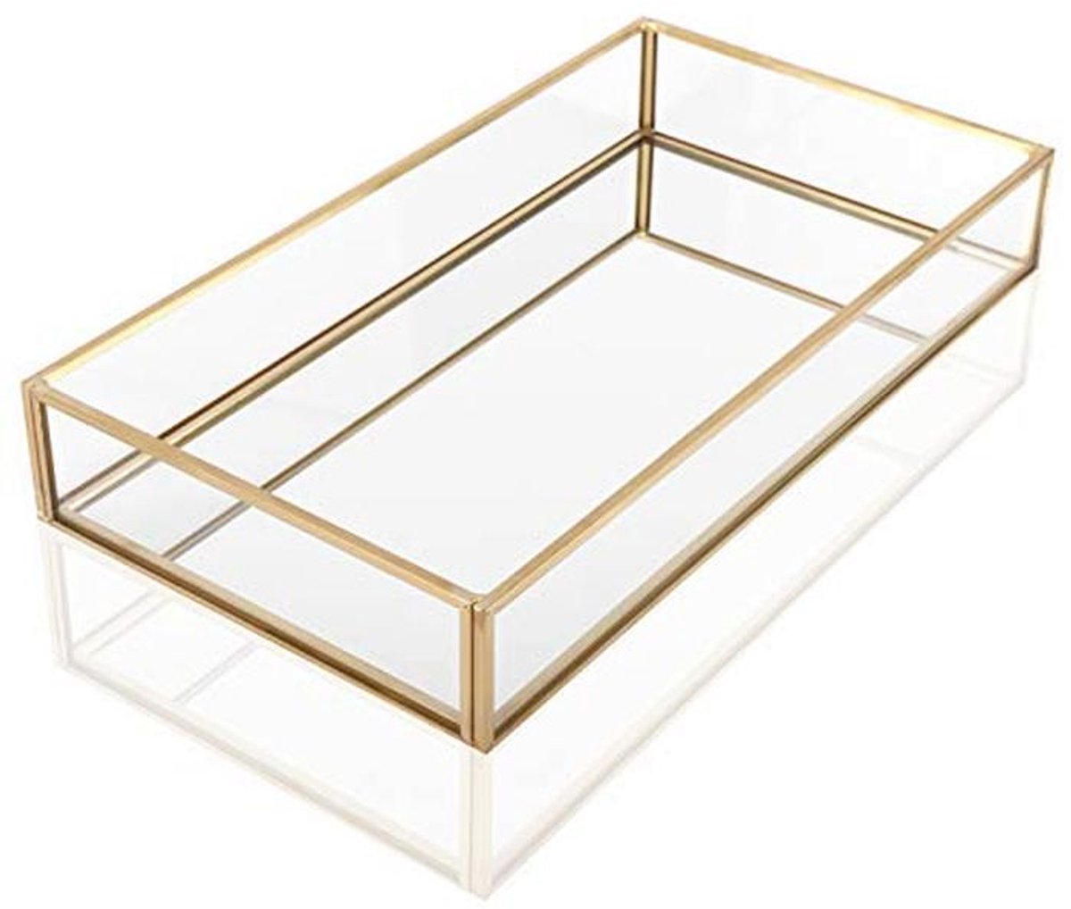 Vintage Decoratieve Spiegel Lade voor Sieraden en Cosmetica - Make-up Organiser 30 x 20 x 5 cm