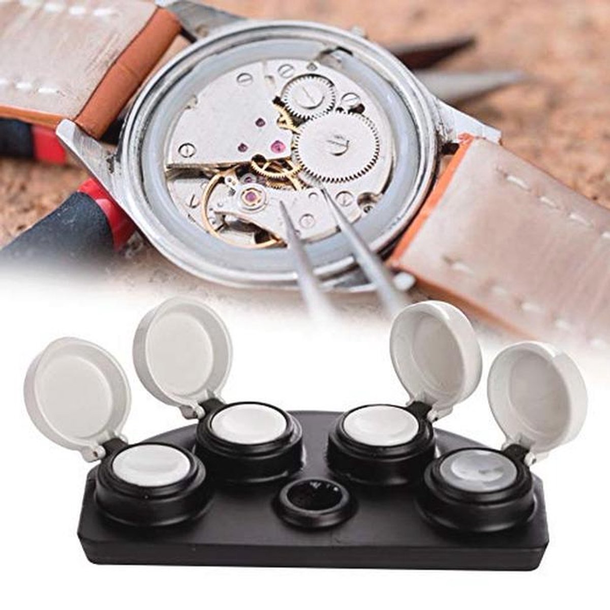 Fabric Repair Tool for Watchmakers - Metal Oil Dipping Tool with Case, Easy to Clean