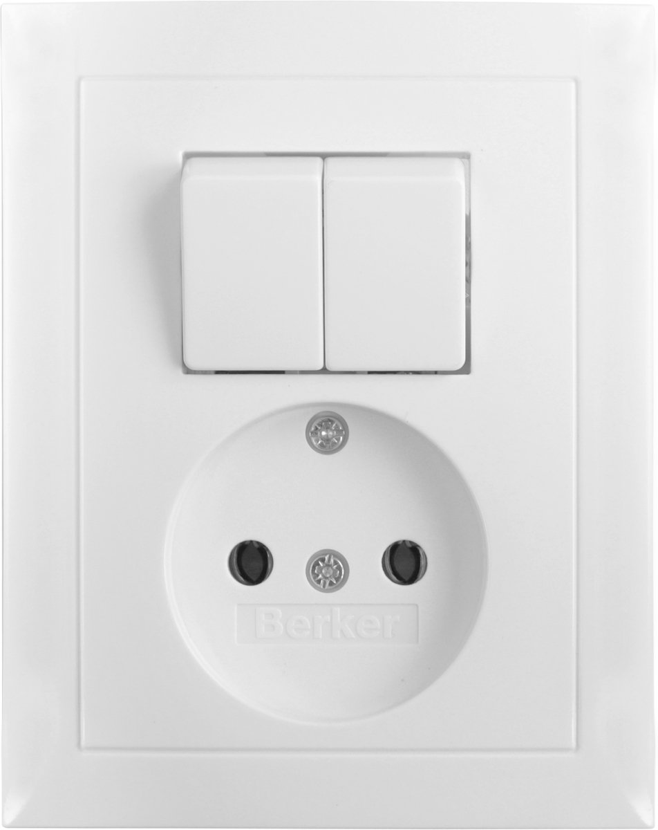 Berker S1 combinatie - serie - polarwit