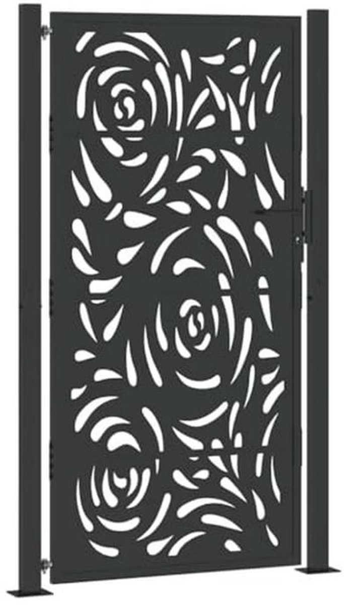 Flame Design Tuinpoort 105x180cm Staal Zwart - Tuinpoort, Omheining, Buitenpoort