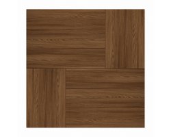 24Supply Plaktegels - Vloer - 10 Stuks - Mat - Walnoot - 30x30cm