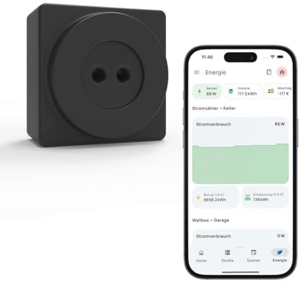 EcoTracker IR - elektriciteitsmeter EHZ uitlezen - leeskop smartmeter met app