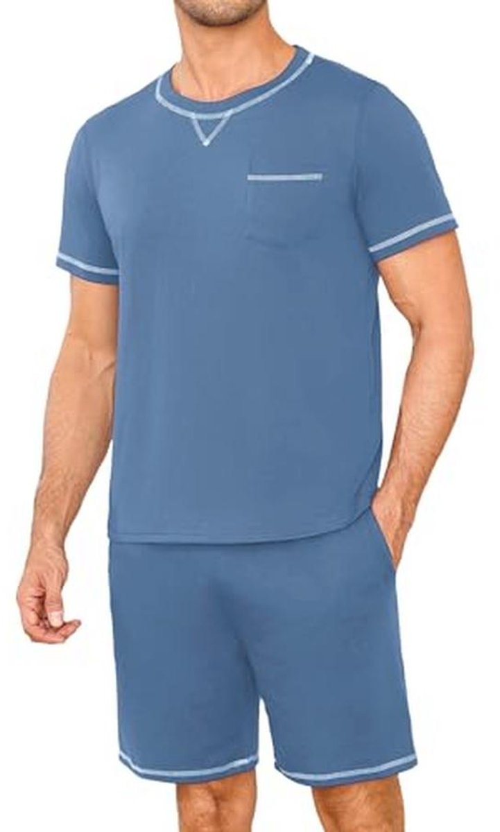 Korte Herenpyjama Katoen - Zomer Loungewear voor Mannen - Pyjamaset