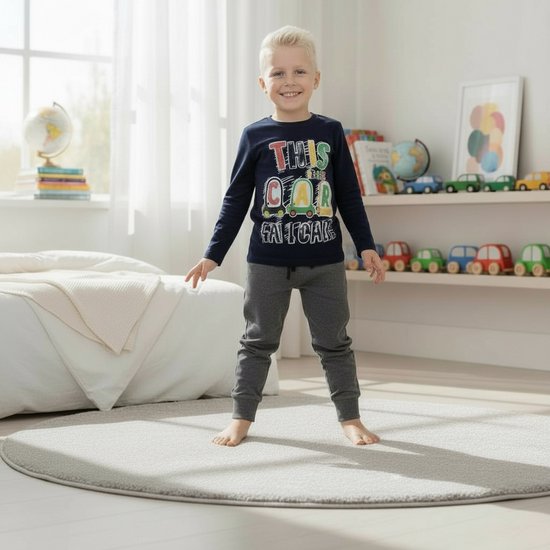 Pyjama Garçon - Ensemble pyjama - Katoen - Gris / Bleu Blauw - My Car Collection - 4027 - 3-4 ans