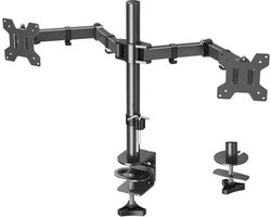 Verstelbare Monitorarm voor 13-32 inch LED-LCD Schermen - Dubbele Monitor Steun met VESA 75/100 mm, Tot 8 kg