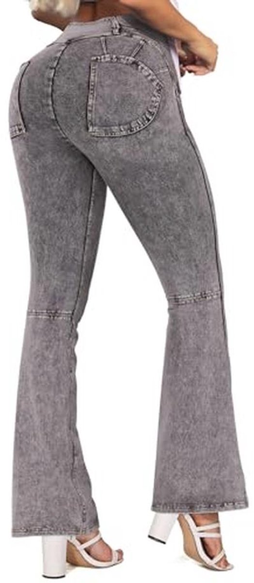 Flared Fit Jeans voor dames - Hoge taille bootcut stretchbroek