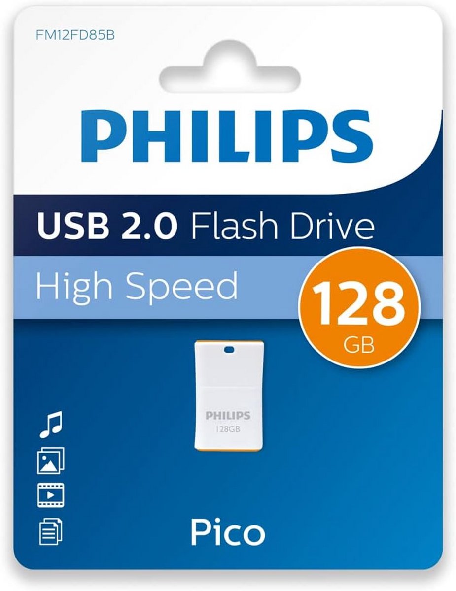 Philips USB 2.0 128GB Pico Edition Sunrise Orange USB flash drive USB Type-A Zilver