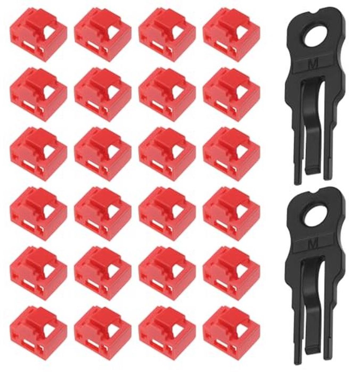 24 Stuks RJ45 Poort Lock - Ethernet LAN Hub Anti Stofkap Plug Cap Protectors