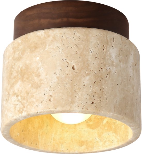 Lampe de Plafond Moderne Créativité Lampe de Plafond Style Wabi pour Salon Cuisine Chambre Bois de Noyer