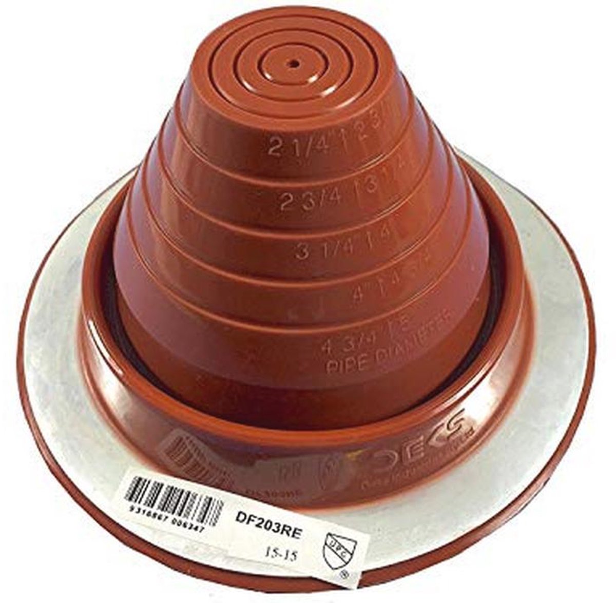Hoge Temperatuur Siliconen Flexibele Pijp Knipperende Dektite voor Metalen Dakbedekking 1/4" - 5 inch