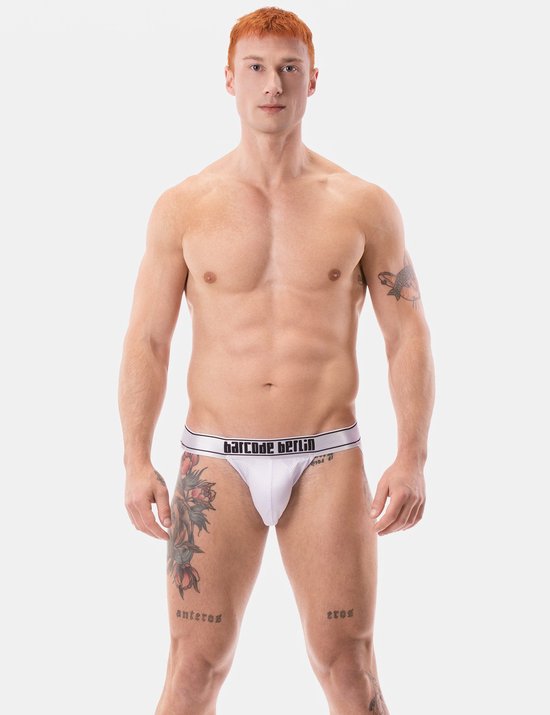 Barcode Berlin Sport Jockstrap Sivko White - MAAT M - Heren Ondergoed - Jockstrap voor Man - Mannen Jock