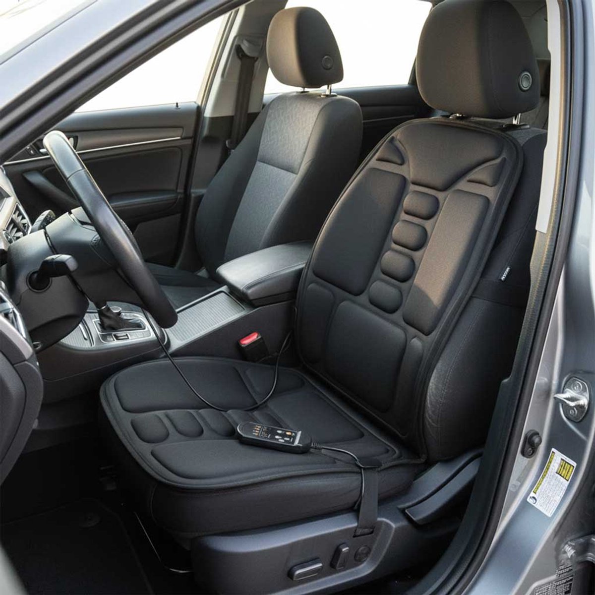 MOZY - Autostoel Massage - met Verwarming - Zwart - 8 - afbeelding 2