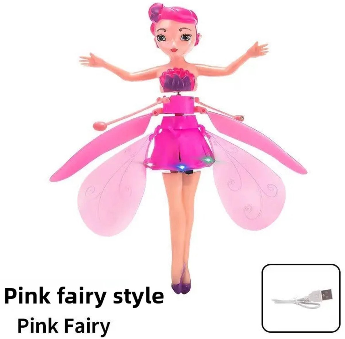 Xcruiser Zelf Zwevende fee, Crystal Flyers magische vliegende Rood Pixie een fantastisch speelgoed voor jonge kinderen, geweldig cadeau voor meisjes. interactief speelgoed