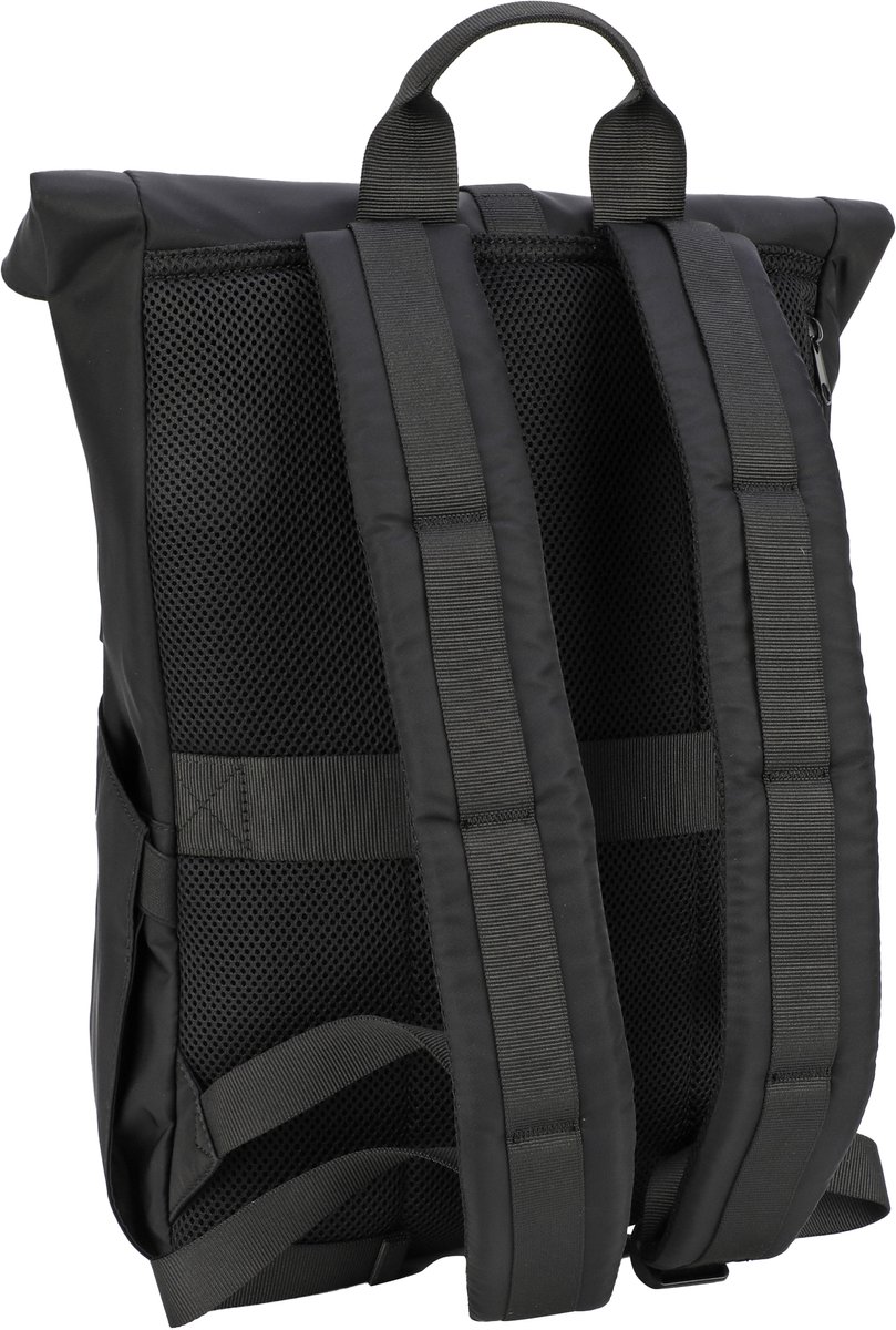 strellson Vrije tijd rugzak Rugzak met laptopvak Wood Street Eddie Backpack Black Zwart