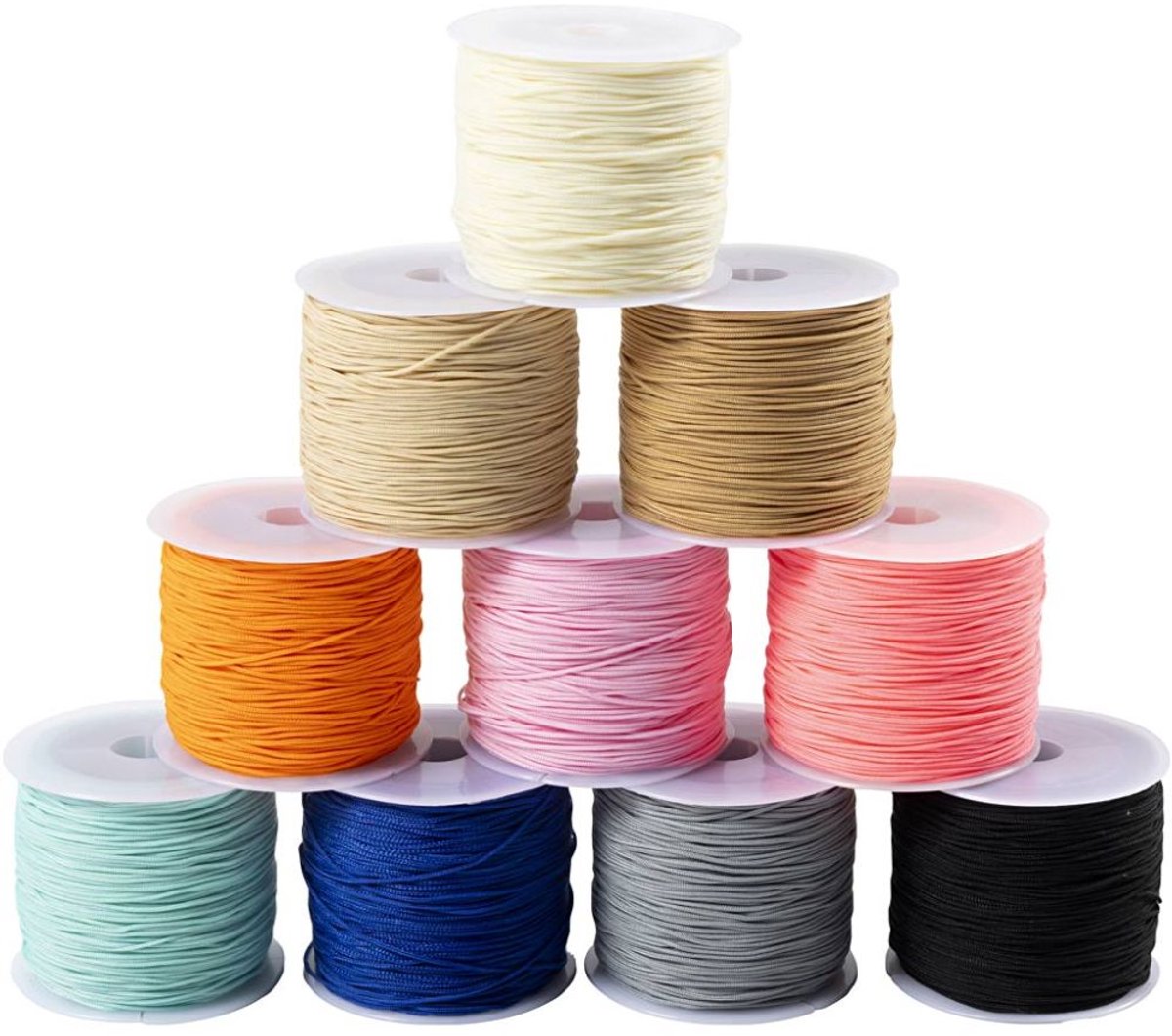 Creativ Company Polyester Koord Kleurrijk 10 kleuren à 50m