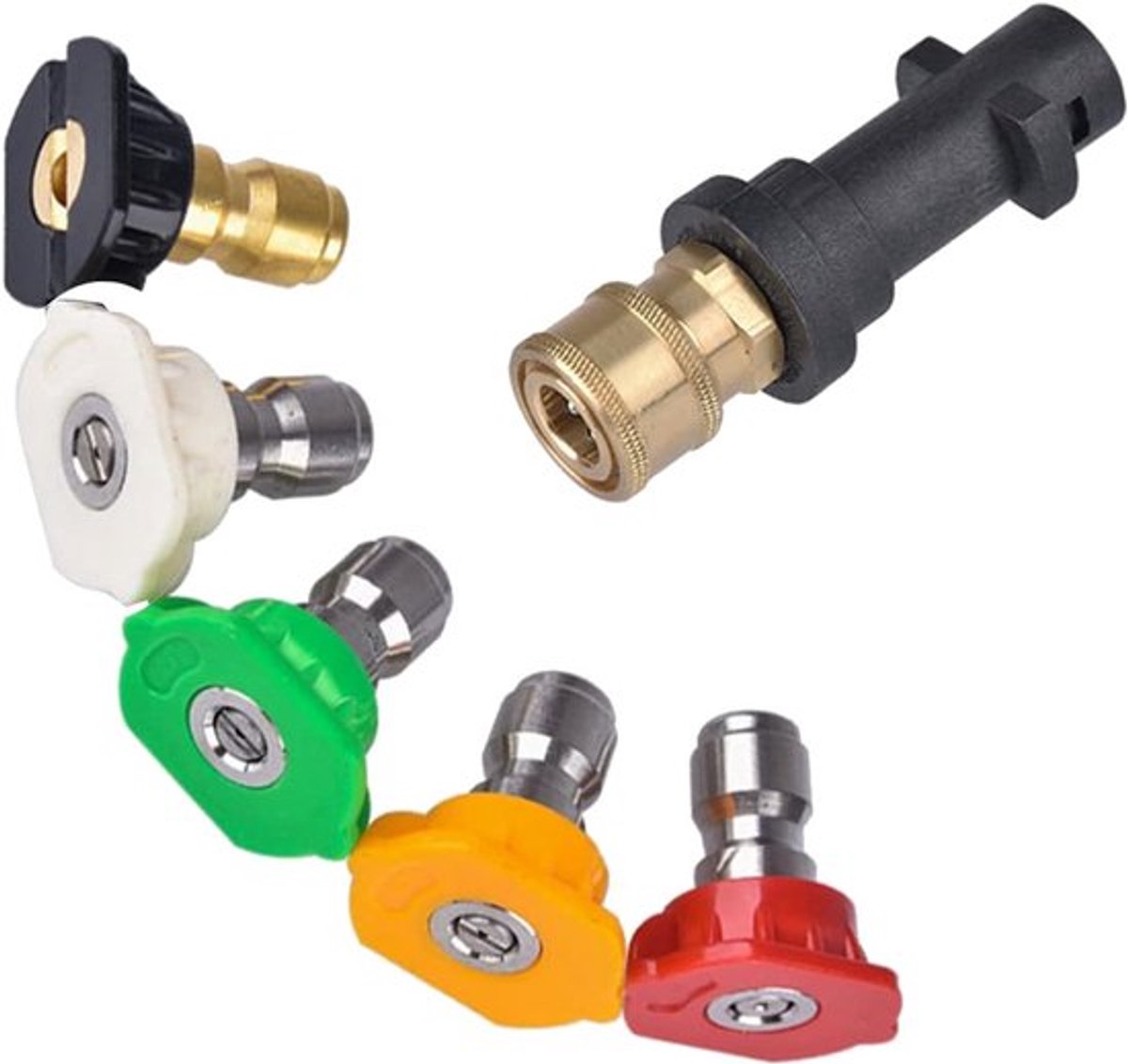 Geschikt voor Accessoires voor hogedrukreinigeradapters, compatibel met Karcher hogedrukreinigerpistool K2 K3 K4 K5 K6 K7, 1/4'' snelkoppeling vrouwelijk