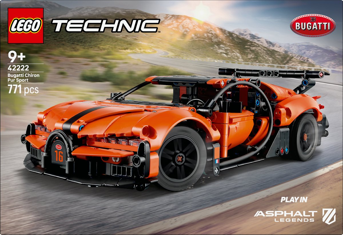 LEGO Technic - 42222 - Bugatti Chiron Pur Sport - Hypercar — afbeelding 11