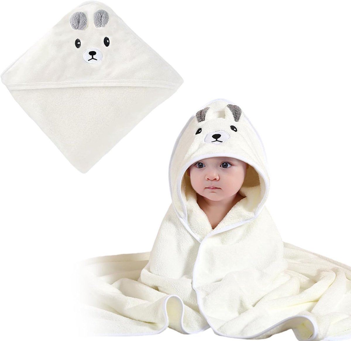 Stunq® Zachte en Ademende Baby Badhanddoek – Absorberend & Snelle Droging, 80x80cm