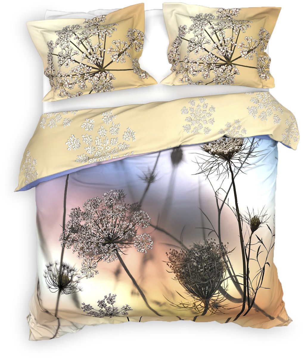 Heckettlane Dekbedovertrek Faith - Lits-Jumeaux - Dekbedovertrek van 100% Katoen-Satijn - 240x200-220 cm - Lits-Jumeaux - Multi