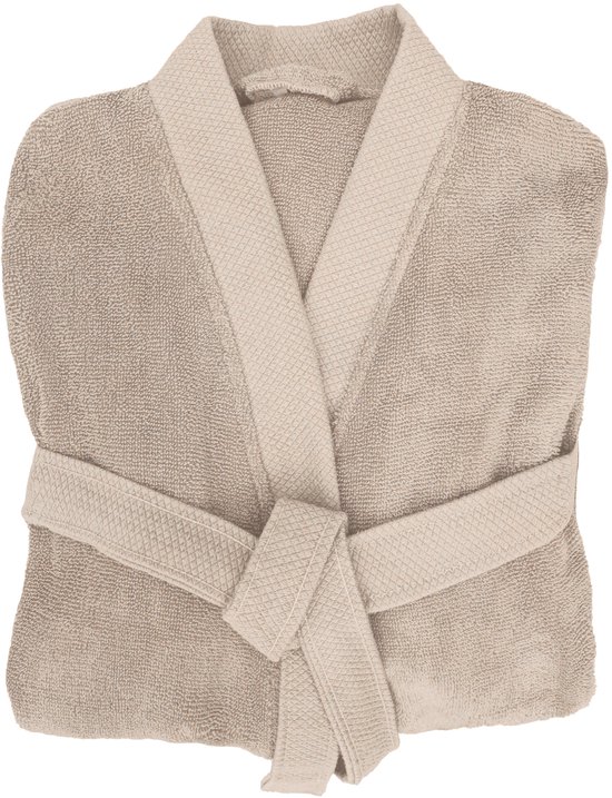 Heckettlane Badjas Katoen Premium - Cuban Sand - Maat XXL - Badjas 100% Katoen - Badjas / Kamerjas Dames - Badjas / Kamerjas Heren