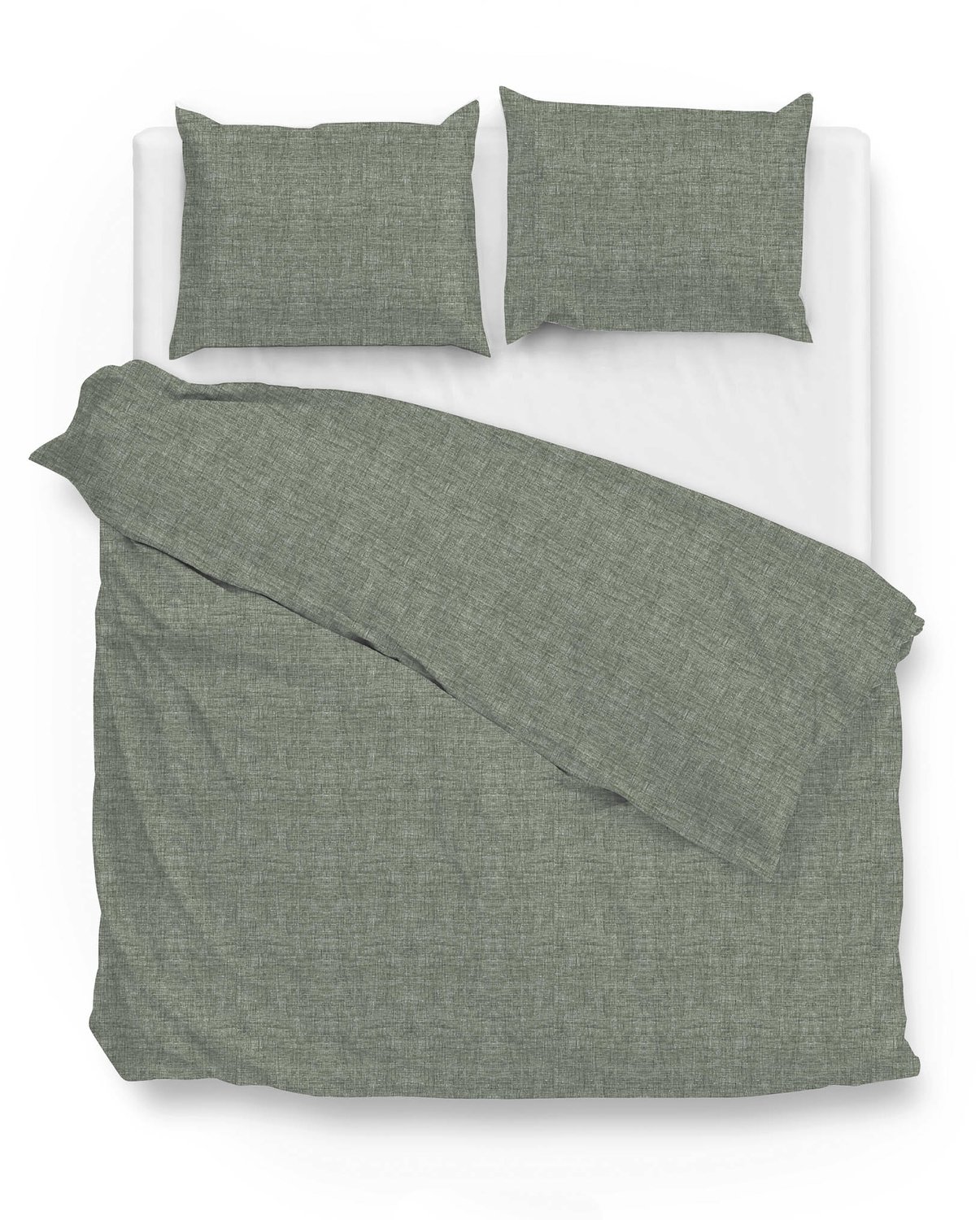 Zohome Zo! Home Lino - Dekbedovertrek - 2 kussenslopen - Army Green