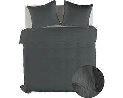 Yellow Dekbedovertrek - Suite Guadeloupe - Tweepersoons - 100% Katoen Mousseline - Beluga Grey - 200x200/220 cm