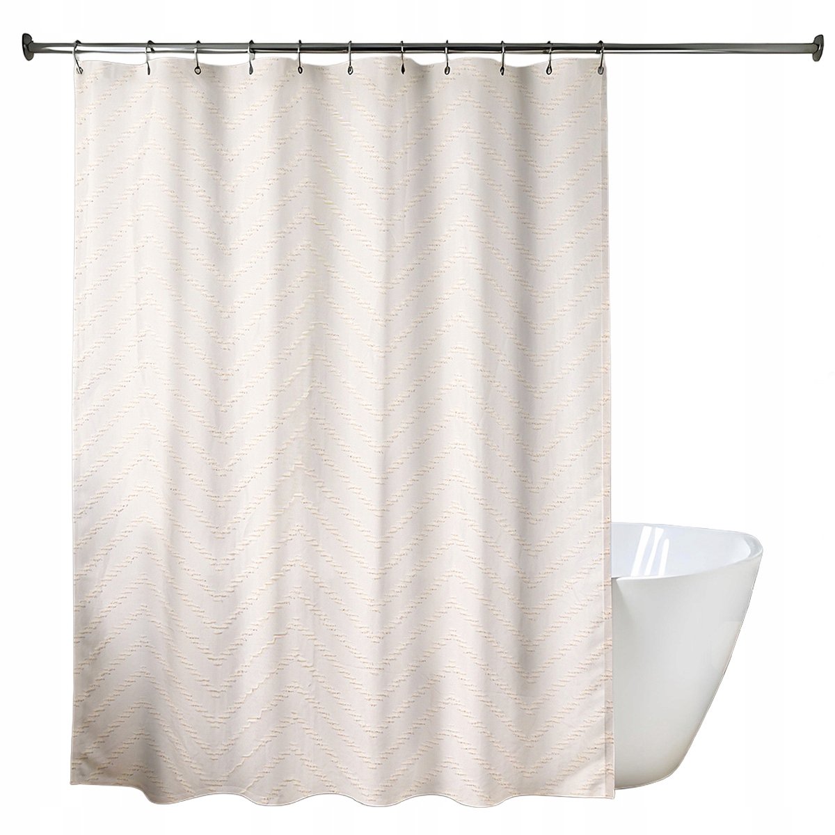 Merkloze Douchegordijn 180x180cm Beige Waterdicht Textiel