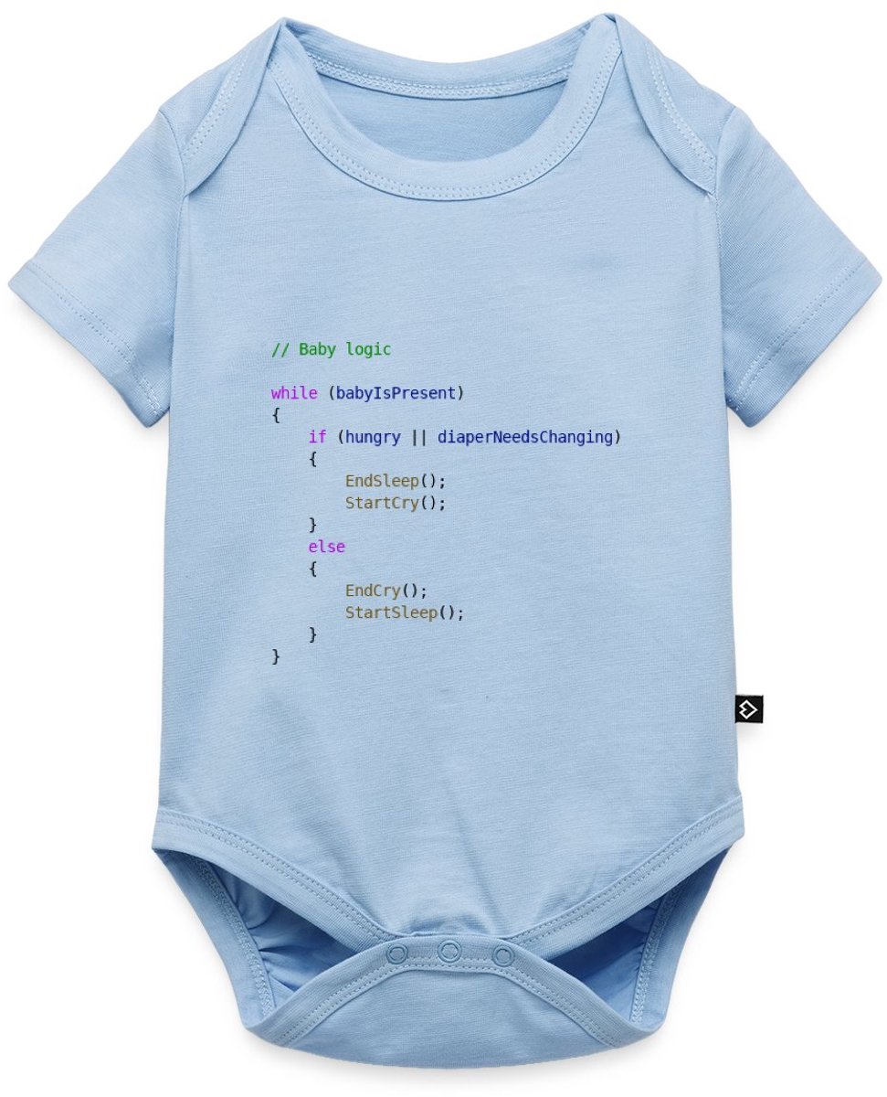 Baby Logica Programmeur Cadeau Baby Rompertje Met Korte Mouwen