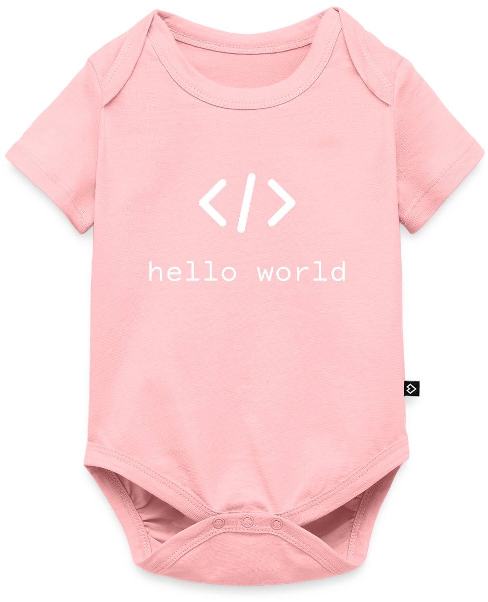 Hello World Programmeurs Baby Rompertje Met Korte Mouwen