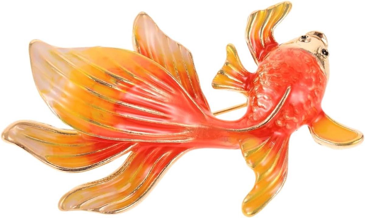 Cosensi - Broche Vis Revers Pin Dameskleding Accessoires - Oranje