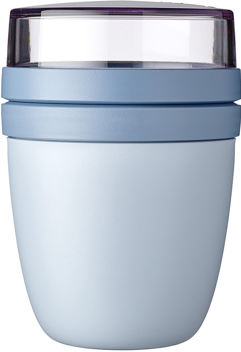 Mepal - Lunchpot Ellipse mini - 300 ml - Muesli beker to go - Nordic blue - Geschikt voor vriezer magnetron en vaatwasser